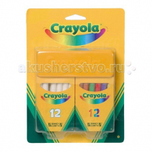 Купить мелки crayola набор из 12 белых и 12 цветных мелков 98268