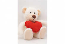 Купить мягкая игрушка unaky soft toy медведь ахмед малый с шариками для мелкой моторики с красным флисовым сердцем 27 см 0993820-44k