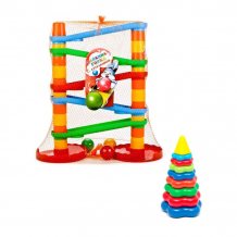 Купить развивающая игрушка тебе-игрушка зайкина горка. аттракцион № 1 + пирамида детская большая 15004+40-0045