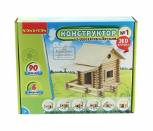Купить деревянная игрушка bondibon из деревянных брусьев №1 bох (90 деталей) вв2601