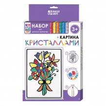 Купить maxi art картина кристаллами букет цветов 12х18 см ma-2104-3-3