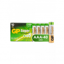 Купить gp упаковка щелочных батареек ааа (lr03) super alkaline 40 шт. gp 24a-2crvs40 240/720