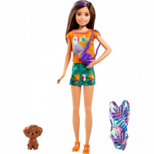 Купить barbie игровой набор кукла стейси рыжеволосая в платье с питомцем grt89
