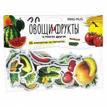 Купить mag-rus игра магнитная овощи фрукты разные продукты (55 элементов) nf1051