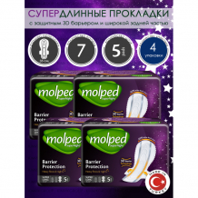 Купить molped гигиенические прокладки супер длинные supernight super long 35 см 5 шт. 4 упаковки 5066072/4