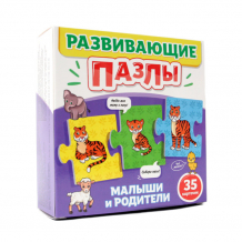 Купить проф-пресс развивающие пазлы малыши и родители 35 карточек пп-00164999