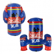 Купить 1 toy набор для бокса груша перчатки 21x15x38 см т59874
