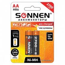 Купить sonnen батарейки аккумуляторные аа 2700 mah 2 шт. 454235