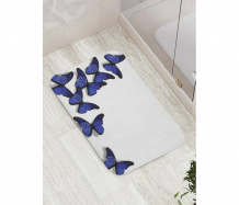Купить joyarty коврик для ванной бабочки в углу противоскользящий 52х77 см bath_85894