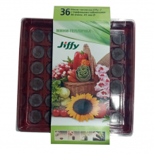 Купить jiffy мини-теплица квадратная с торфяными таблетками 41 мм 36 ячеек 4650243000419