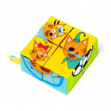 Купить развивающая игрушка мякиши мягкая кубики три кота собери коржика 