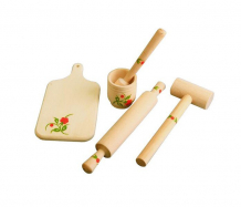 Купить деревянная игрушка rntoys кухонный набор расписной большой д-302