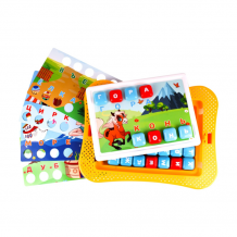 Купить развивающая игрушка технок мозаика с цветными шаблонами и кнопками-буквами в коробке (35 элемента) т8218 т8218