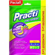 Купить paclan салфетка из микрофибры для сухой и влажной уборки 32х32 см 