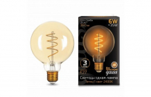 Купить светильник gauss лампа filament flexible led g95 e27 6w 360lm 2400к 105802007