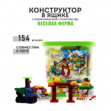 Купить конструктор doloni веселая ферма 154 детали 35x27 см 013888/06