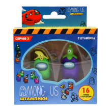 Купить among us игровой набор штампиков с бананом и фиолетовый серия 2 2 шт. au5215-3