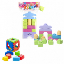 Купить развивающая игрушка тебе-игрушка набор игрушка кубик логический малый + мягкий конструктор для малышей кноп 40-0011+11126