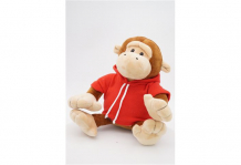 Купить мягкая игрушка unaky soft toy обезьянка леся в красной флисовой толстовке 28 см 0591523-16 0591523-16
