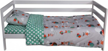 Купить постельное белье вомбатик 1.5 спальное лисята (3 предмета) 