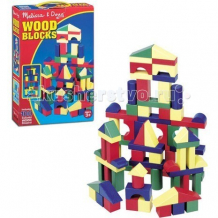 Купить деревянная игрушка melissa & doug набор цветных блоков 100 деталей 481m
