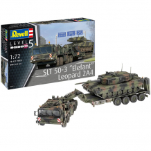 Купить revell немецкий тяжелый танковый транспортер slt 50-3 elefant + leopard 2a4 03311