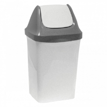 Купить idea ведро-контейнер с крышкой (качающейся) для мусора свинг 15 л м 2462