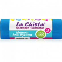 Купить la chista мешки для мусора повышенной прочности 120 л 10 шт. 10 упаковок 