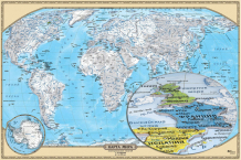 Купить геоцентр карта-пазл большой пазл мира по странам pzl1