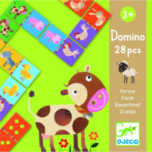 Купить djeco детская настольная игра домино животные 08158