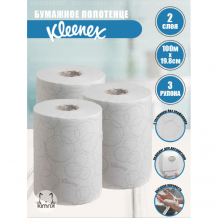 Купить kleenex бумажные полотенца ultra slimroll 2 слоя 3 рулона kg6781/3