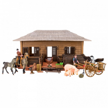 Купить masai mara набор фигурок животных на ферме (лошади, свиньи, птицы, фермеры и инвентарь) мм205-043