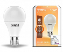 Купить светильник gauss лампа светодиодная smart home dim e27 a60 8.5 вт 2700к 1050112