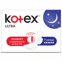 Купить kotex гигиенические прокладки ultra night 7 шт. 4 упаковки 