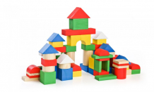 Купить деревянная игрушка томик конструктор (65 деталей) цветной 6678-65