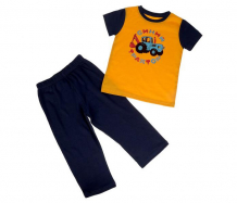 Купить riki kids пижама детская с коротким рукавом синий трактор pj-c02-bt