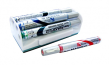 Купить pentel набор маркеров для досок с магнитной губкой maxiflo 4.0 мм 4 цвета mwl5s-4nmaxiflo