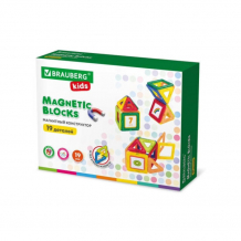 Купить конструктор brauberg магнитный magnetic blocks-19 (19 деталей) 663843