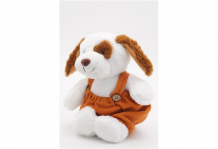Купить мягкая игрушка unaky soft toy щенок лапушка в кирпичном комбинезоне 20 см 0968320-37