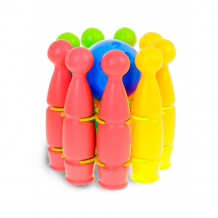 Купить colorplast набор для боулинга паутинка: 9 кеглей и шар c1630