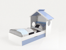 Купить подростковая кровать abc-king домик с тумбой без мягкой спинки h-177-160