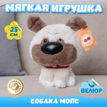Купить мягкая игрушка kidwow собака мопс 364172990 