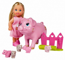 Купить simba кукла еви со свинкой и поросятами 12 см 5733337