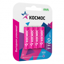 Купить космос аккумулятор aaa hr03 1100 mah ni-mh 4 шт. kocr03nimh1100mah4bl