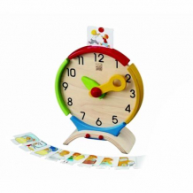 Купить деревянная игрушка plan toys часы 5122