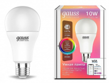 Купить светильник gauss лампа светодиодная smart home rgbw e27 a60 10 вт 2700-6500k 1180112