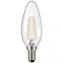 Купить светильник general лампа led филамент 7w e14 2700 свеча 10 шт. 43892