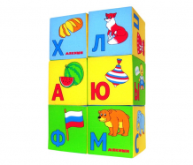 Купить развивающая игрушка мякиши кубики азбука в картинках 6 шт. 207