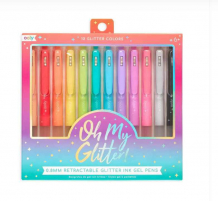 Купить ooly набор автоматических цветных гелевых ручек с блестками 12 цветов 132-124