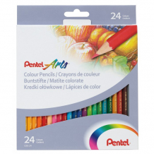 Купить pentel цветные карандаши colour pencils 24 цвета cb8-24